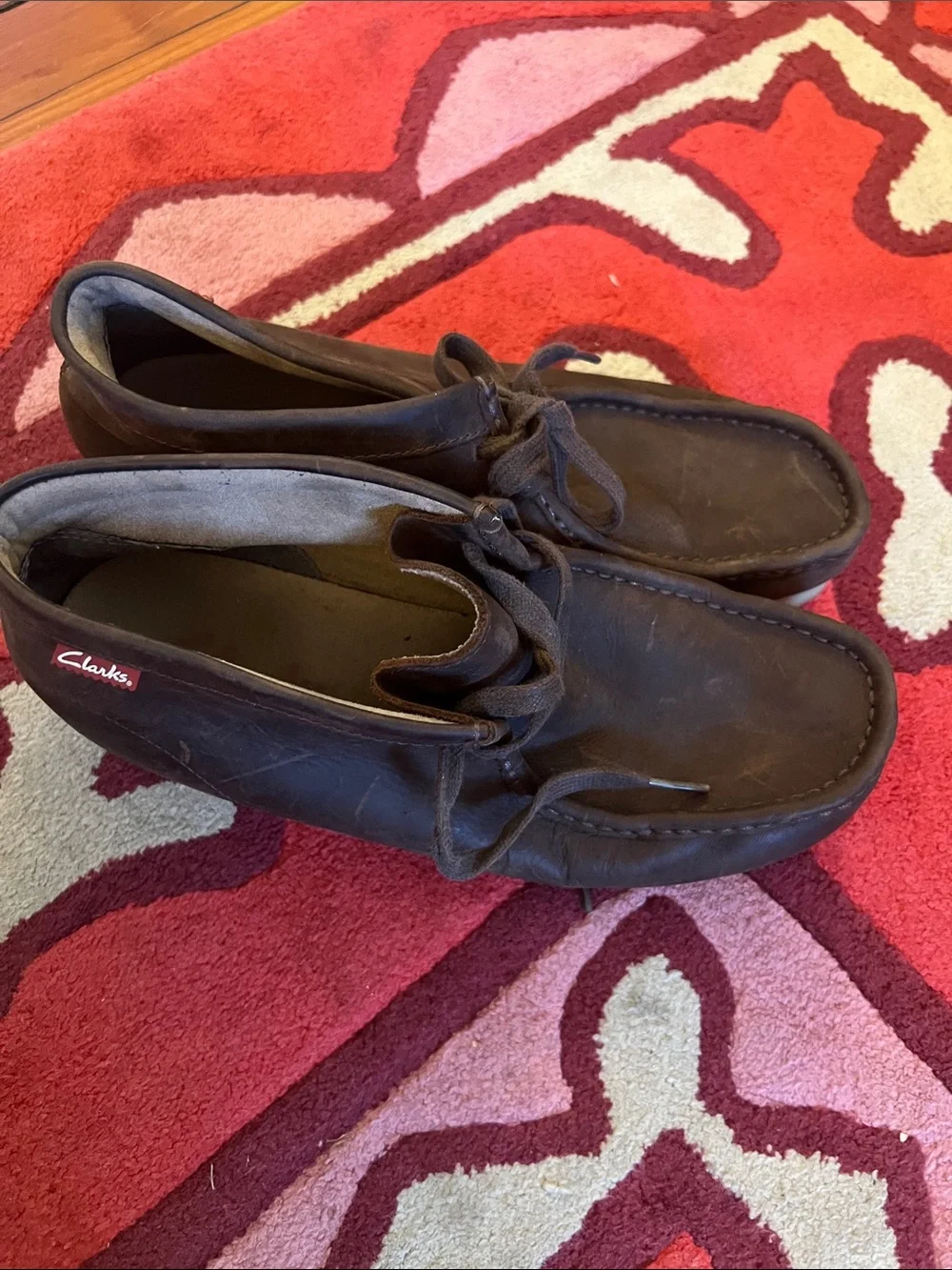 Clarks Men’s Brown Leather Stinson Hi Chukka Boots size 9